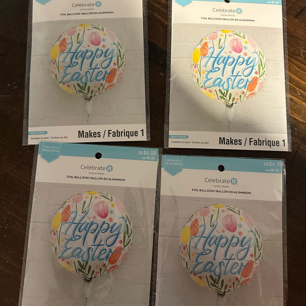 Celebrate It Easter Foil Balloon with Floral Design